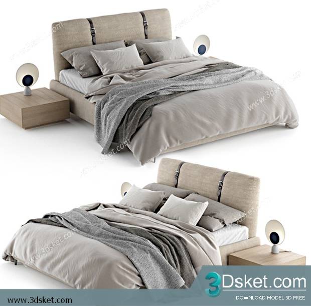3D Model Bed Free Download Giường 512