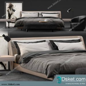 3D Model Bed Free Download Giường 514