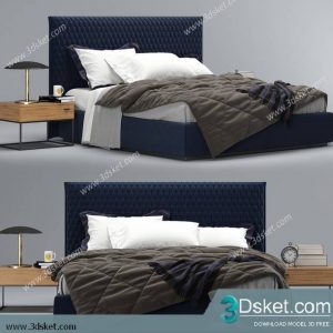 3D Model Bed Free Download Giường 518