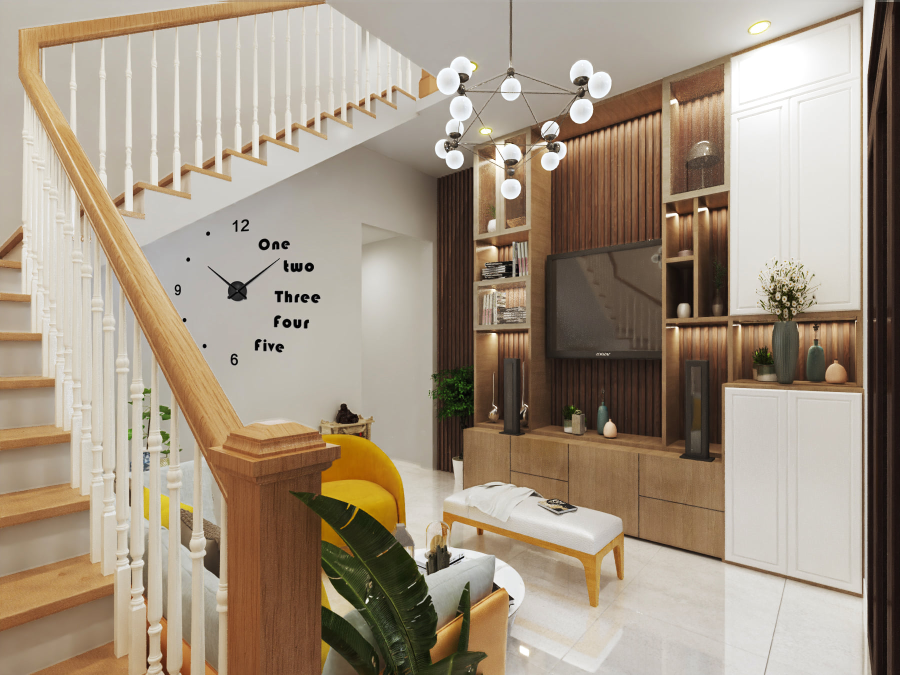 3D Interior Model Kitchen Living room 0228 Scene 3dsmax