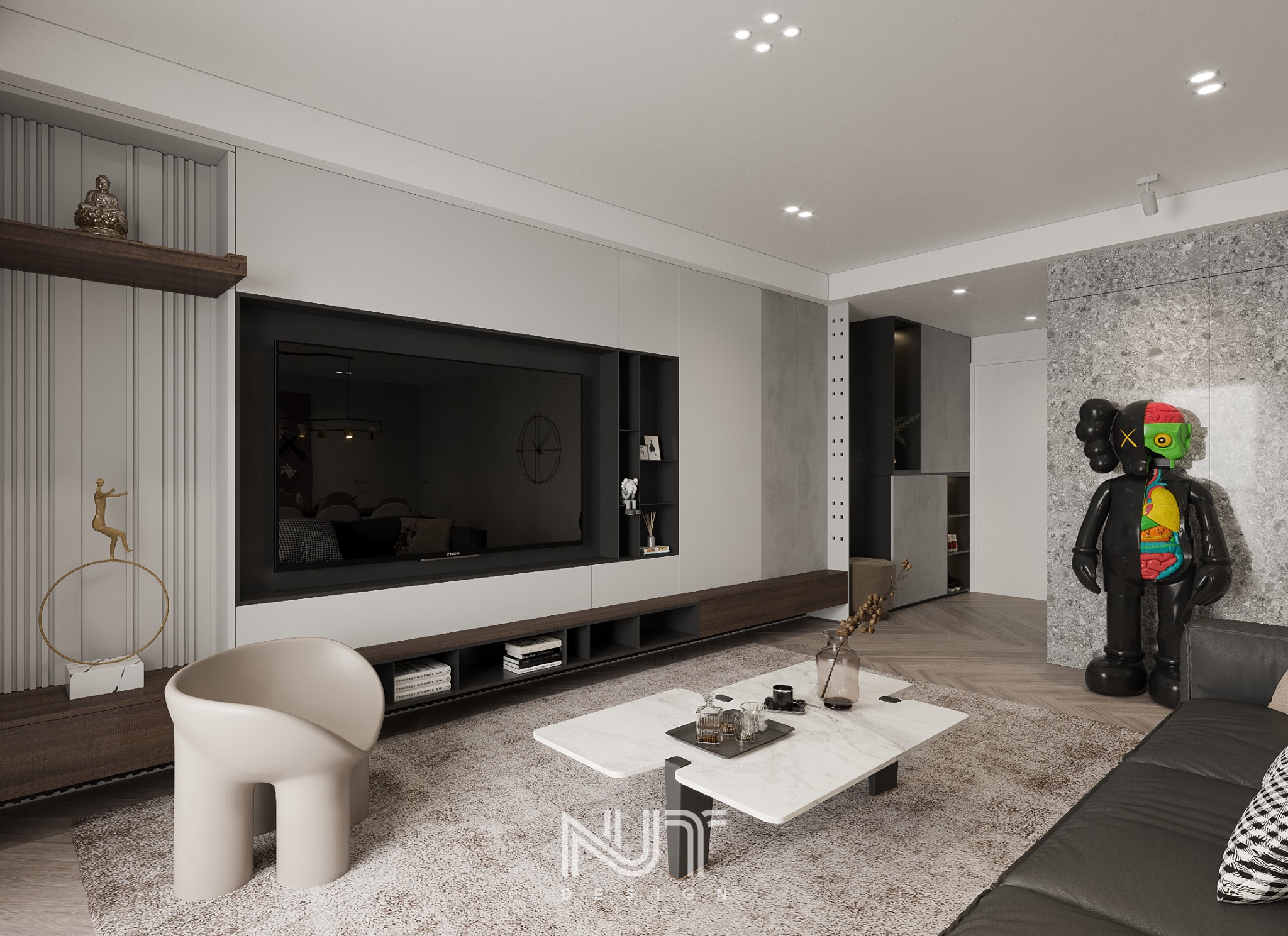 3D Interior Model Kitchen Living room 0229 Scene 3dsmax