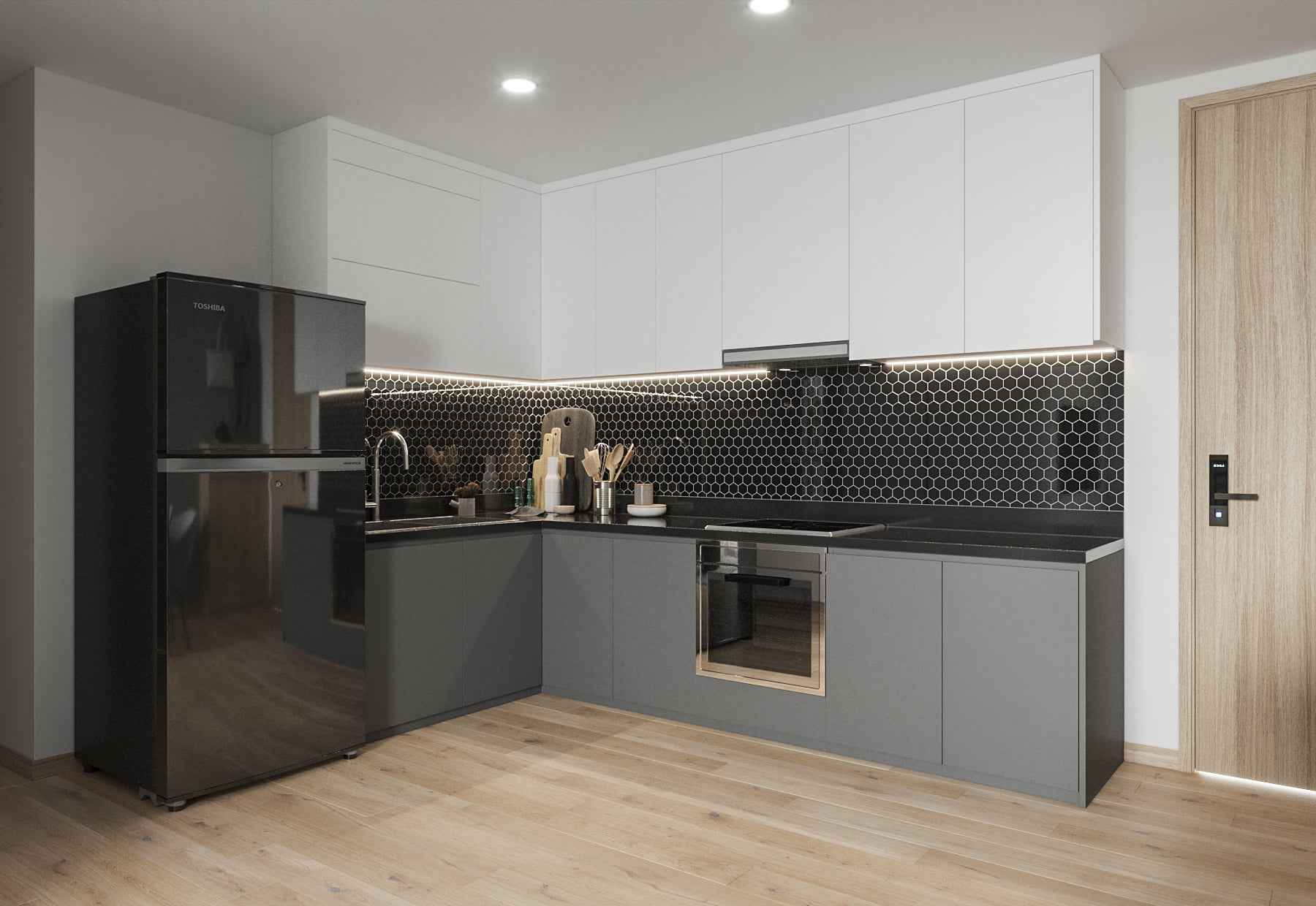 3D Interior Model Kitchen Living room 0230 Scene 3dsmax