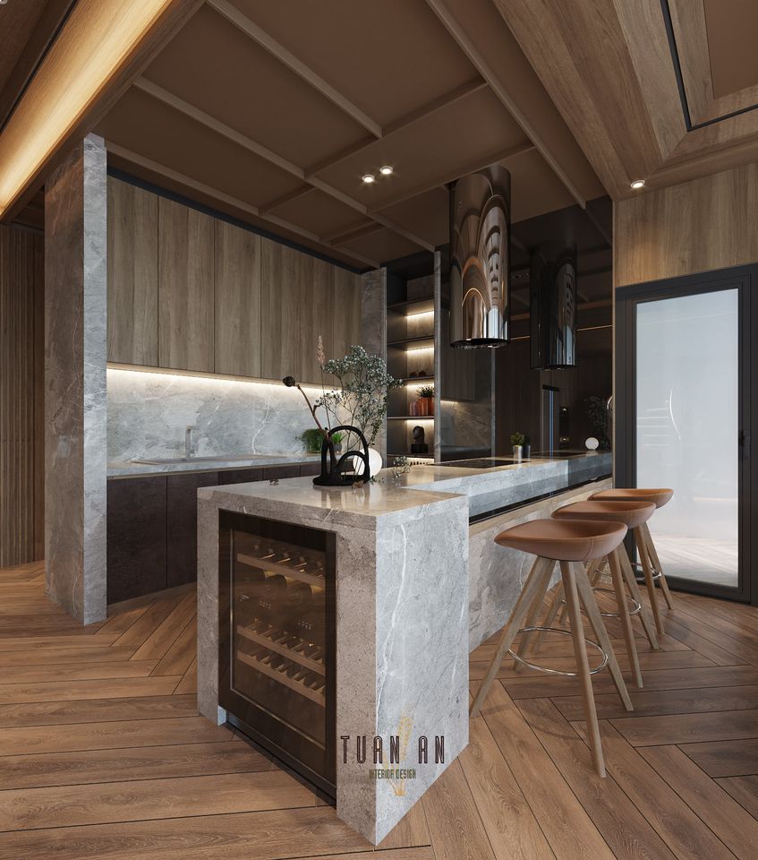 3D Interior Model Kitchen Living room 0232 Scene 3dsmax