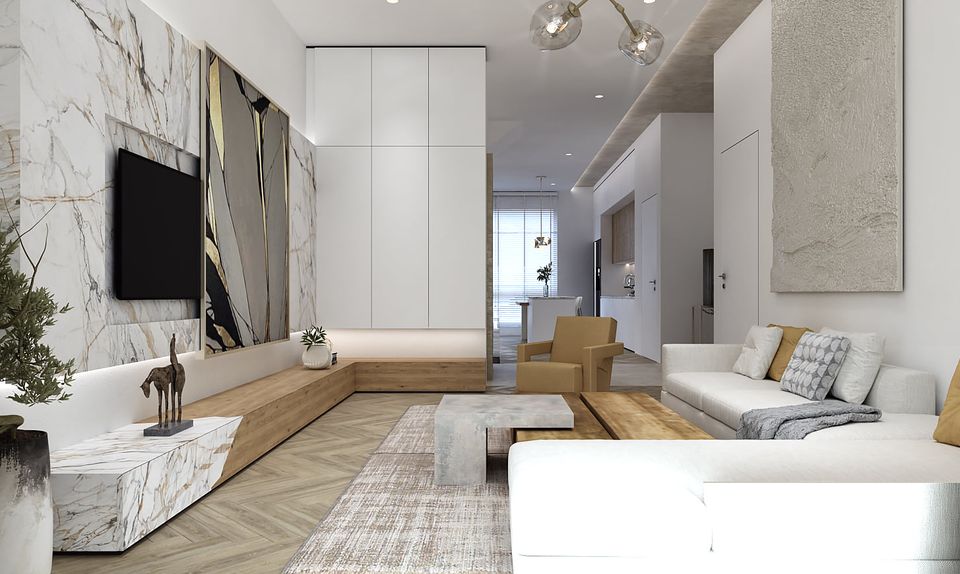 3D Interior Model Kitchen Living room 0234 Scene 3dsmax