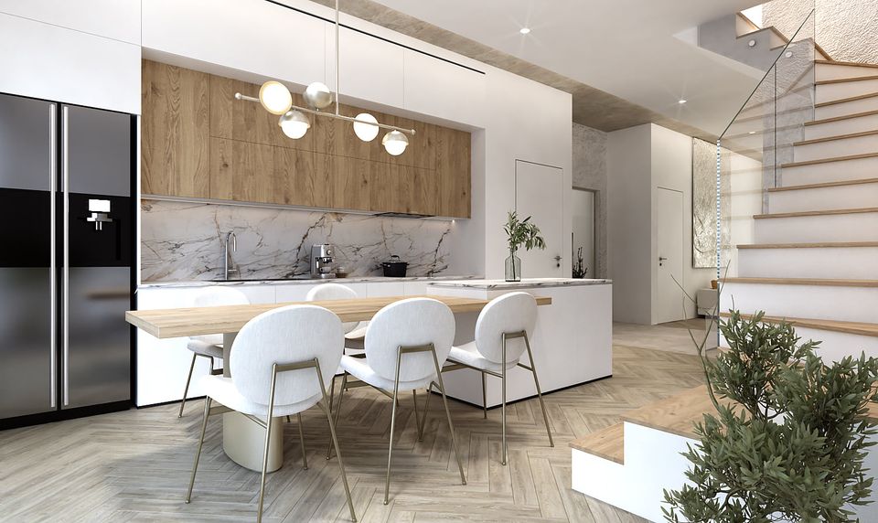 3D Interior Model Kitchen Living room 0234 Scene 3dsmax