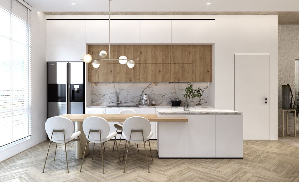 3D Interior Model Kitchen Living room 0234 Scene 3dsmax