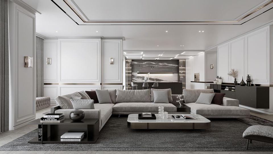 3D Interior Model Kitchen Living room 0235 Scene 3dsmax