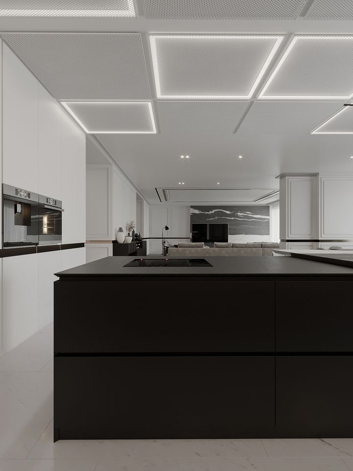 3D Interior Model Kitchen Living room 0235 Scene 3dsmax