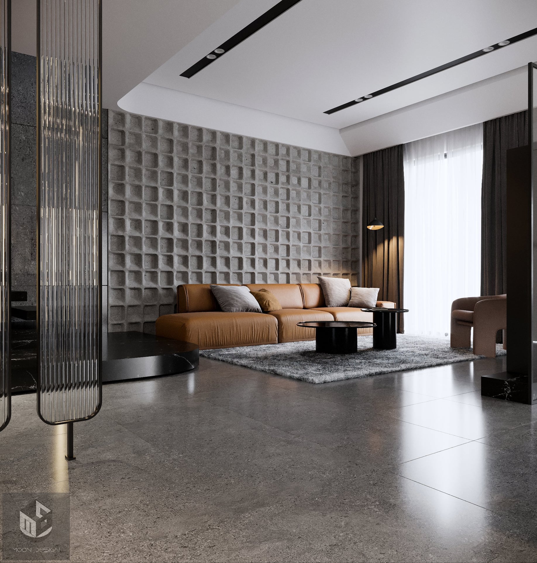 3D Interior Model Kitchen Living room 0236 Scene 3dsmax