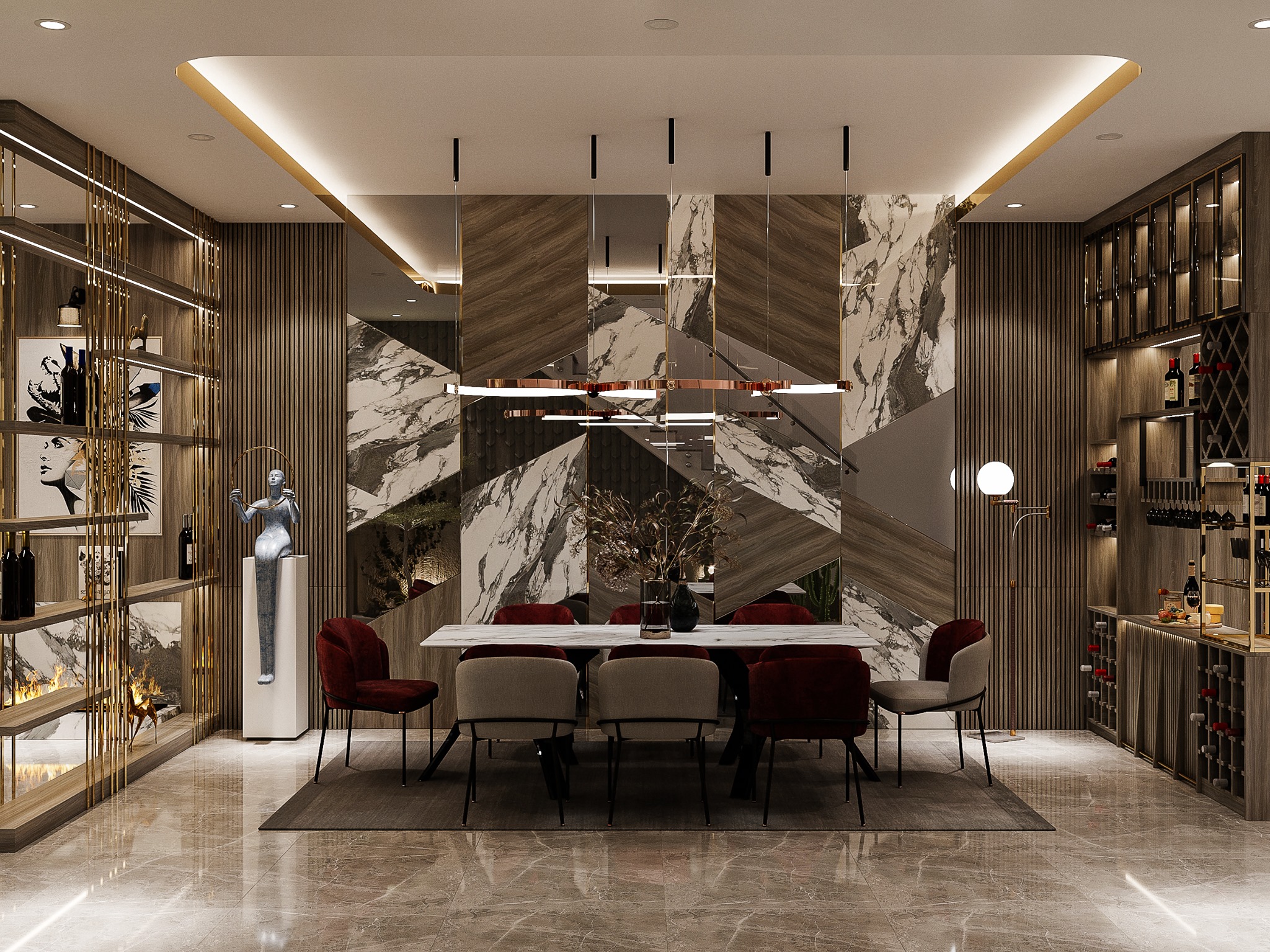 3D Interior Model Kitchen Living room 0239 Scene 3dsmax