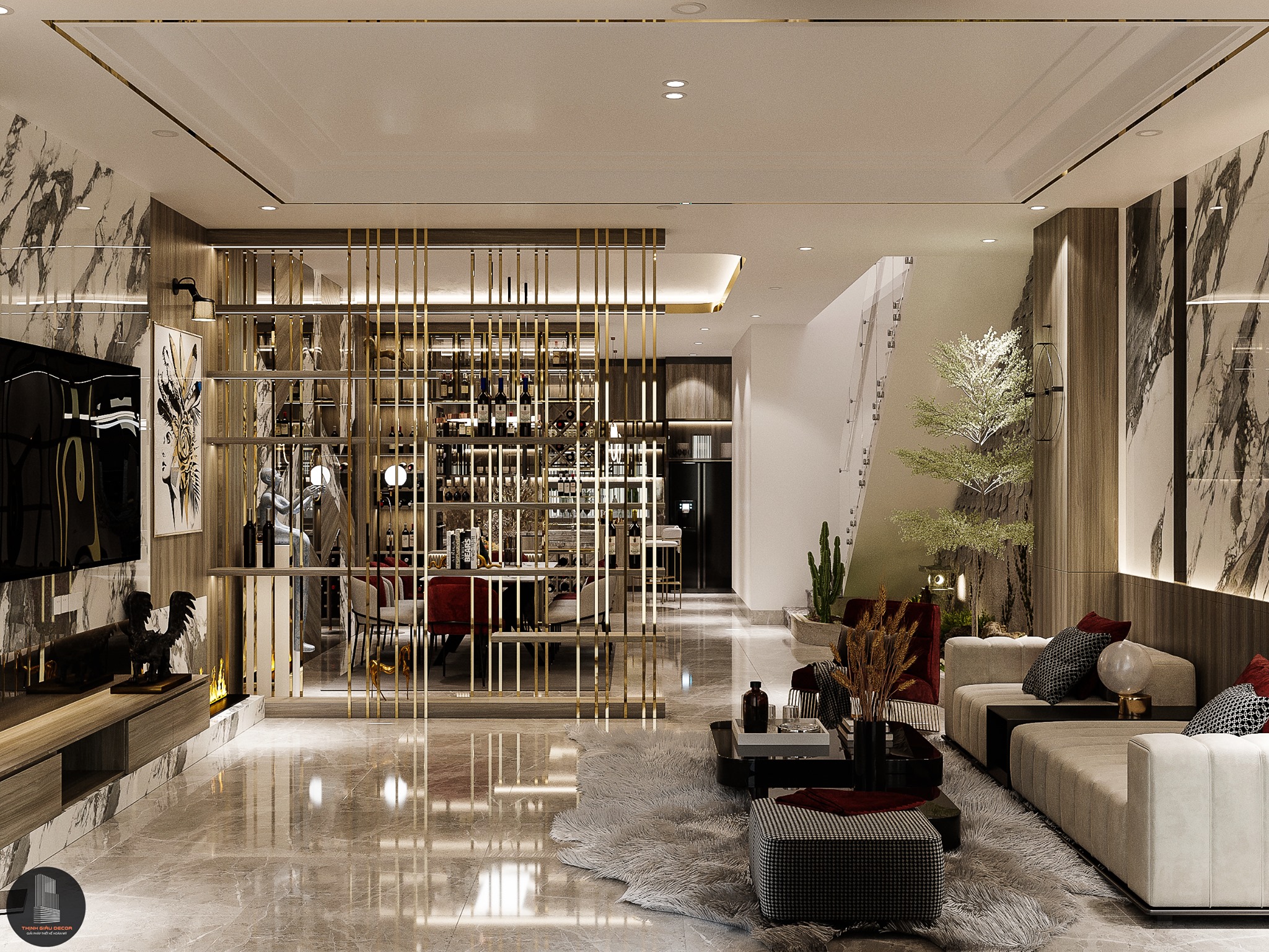 3D Interior Model Kitchen Living room 0239 Scene 3dsmax