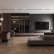 3D Interior Model Kitchen Living room 0241 Scene 3dsmax