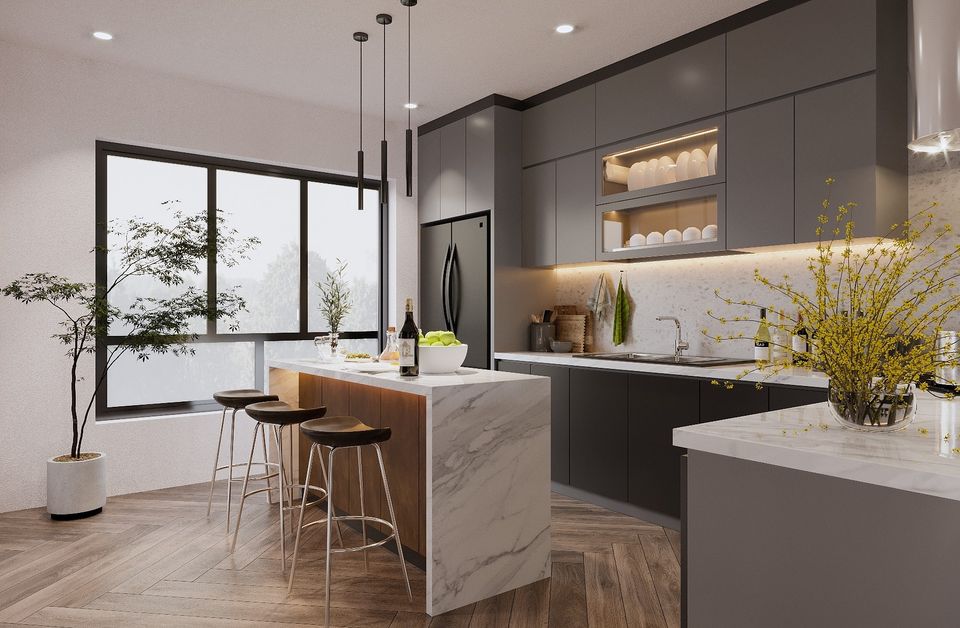 3D Interior Model Kitchen Living room 0242 Scene 3dsmax