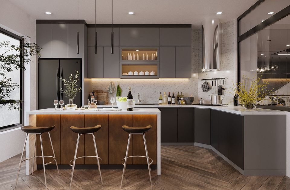 3D Interior Model Kitchen Living room 0242 Scene 3dsmax