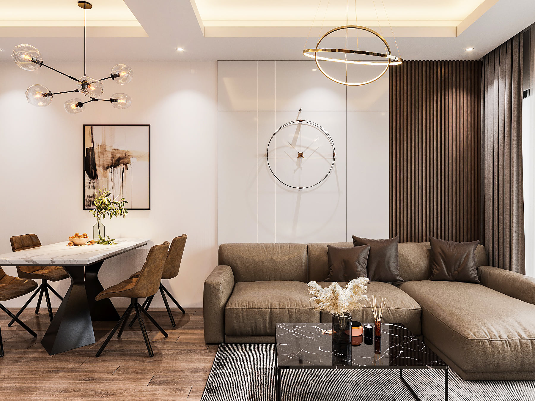 3D Interior Model Kitchen Living room 0244 Scene 3dsmax