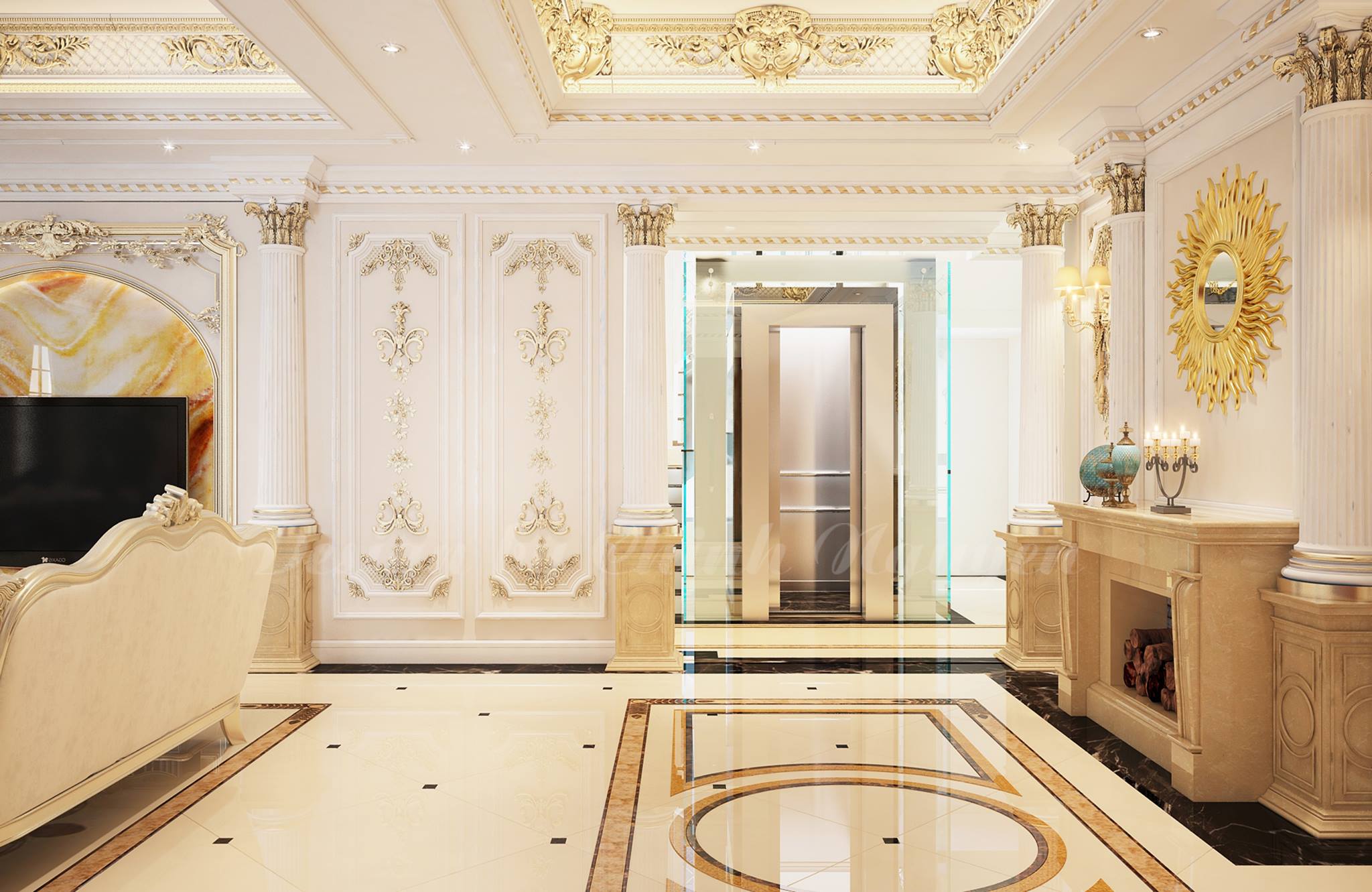 3D Interior Model Kitchen Living room 0245 Scene 3dsmax