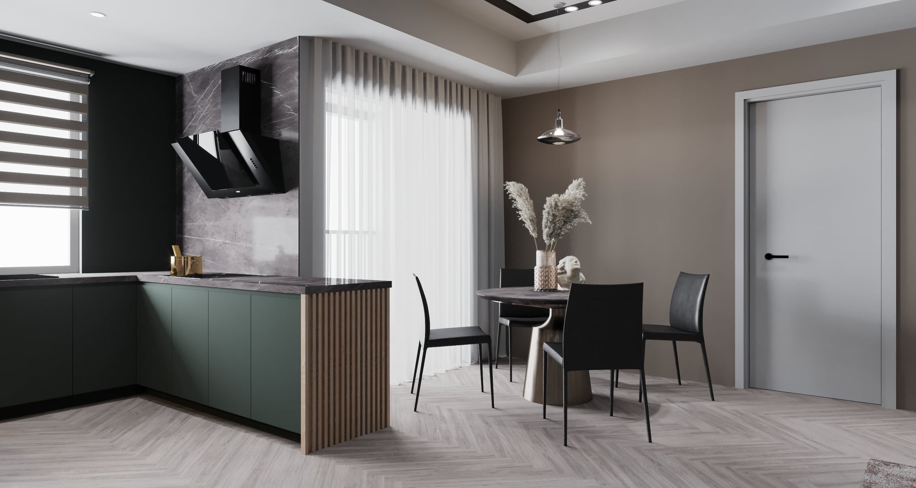 3D Interior Model Kitchen Living room 0247 Scene 3dsmax