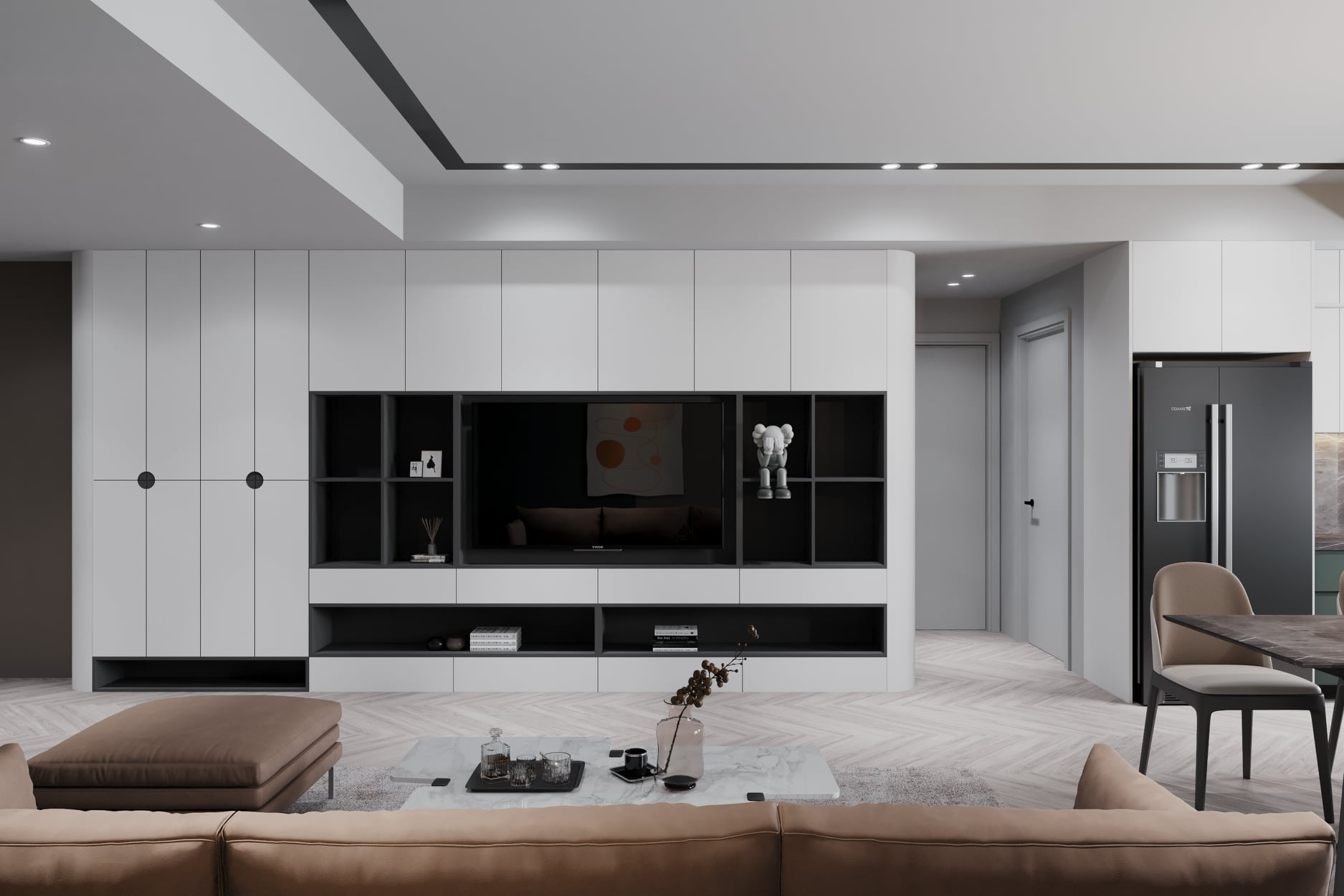 3D Interior Model Kitchen Living room 0247 Scene 3dsmax