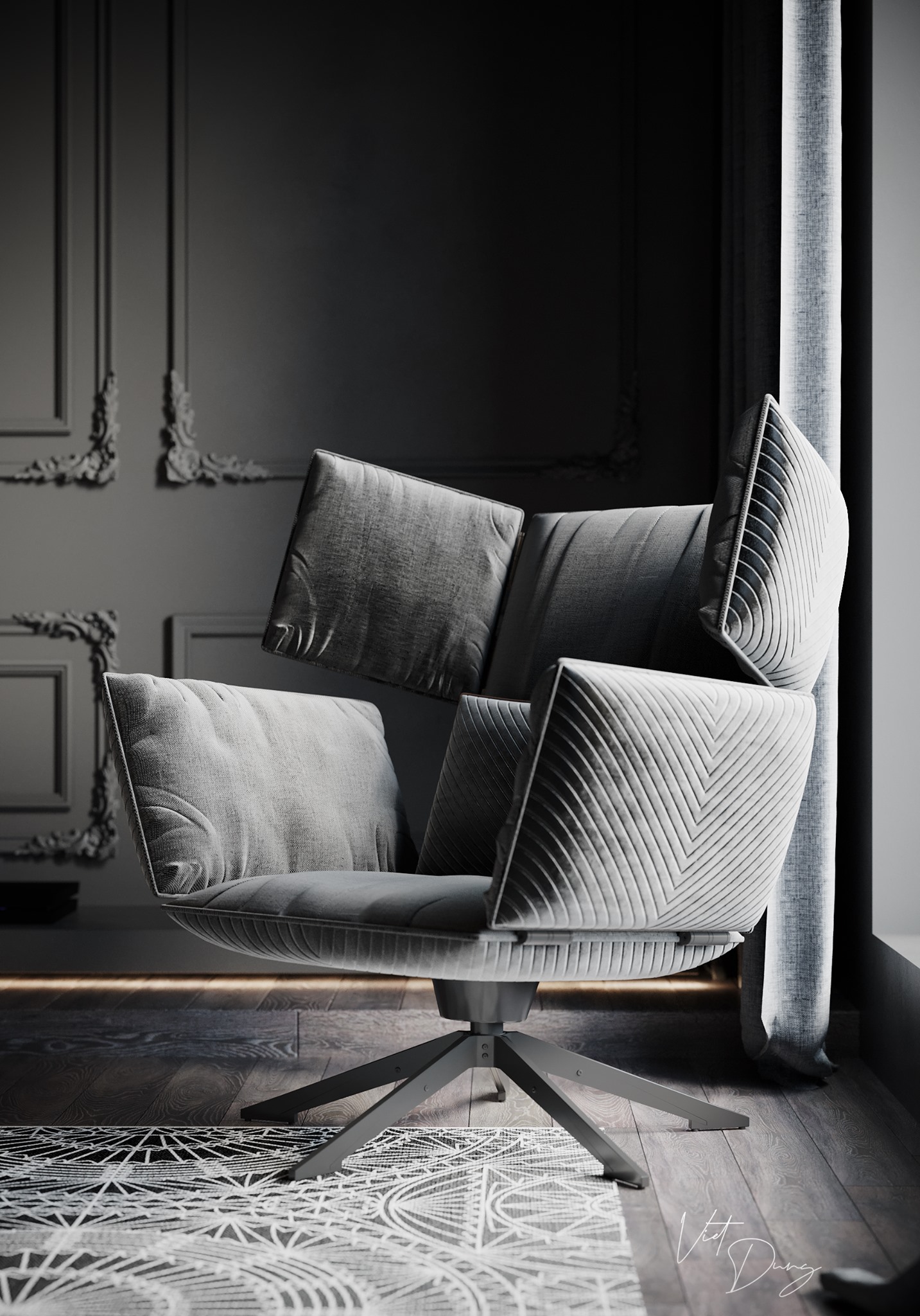 3D Interior Model Kitchen Living room 0248 Scene 3dsmax