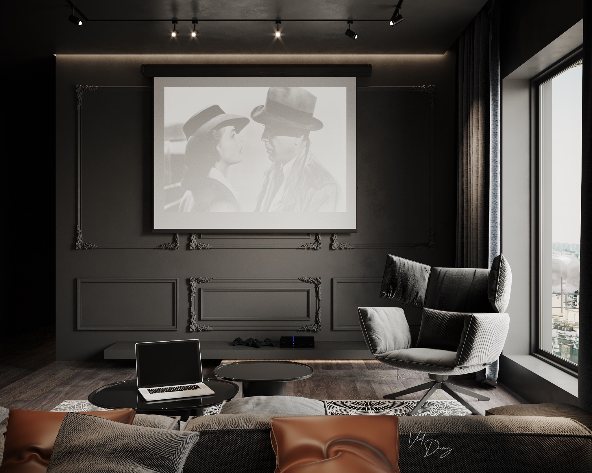 3D Interior Model Kitchen Living room 0248 Scene 3dsmax