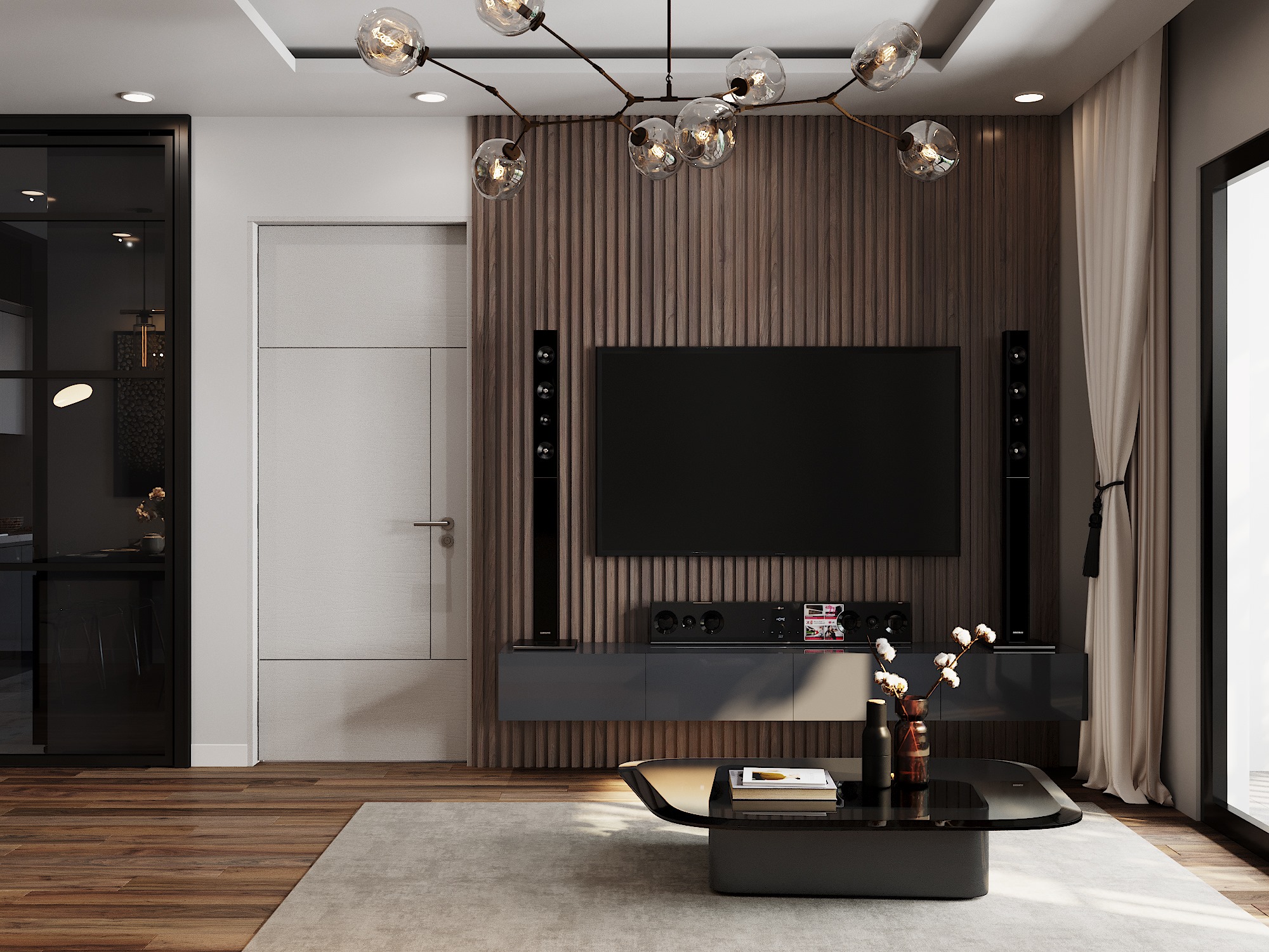 3D Interior Model Kitchen Living room 0251 Scene 3dsmax