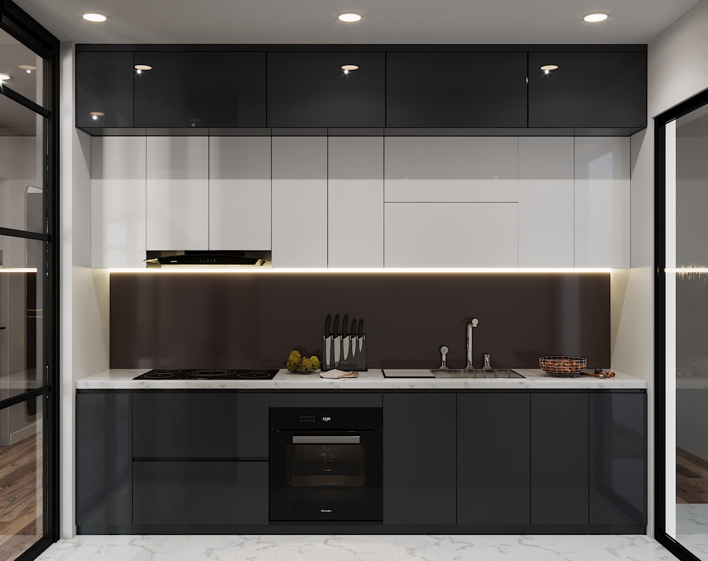 3D Interior Model Kitchen Living room 0251 Scene 3dsmax