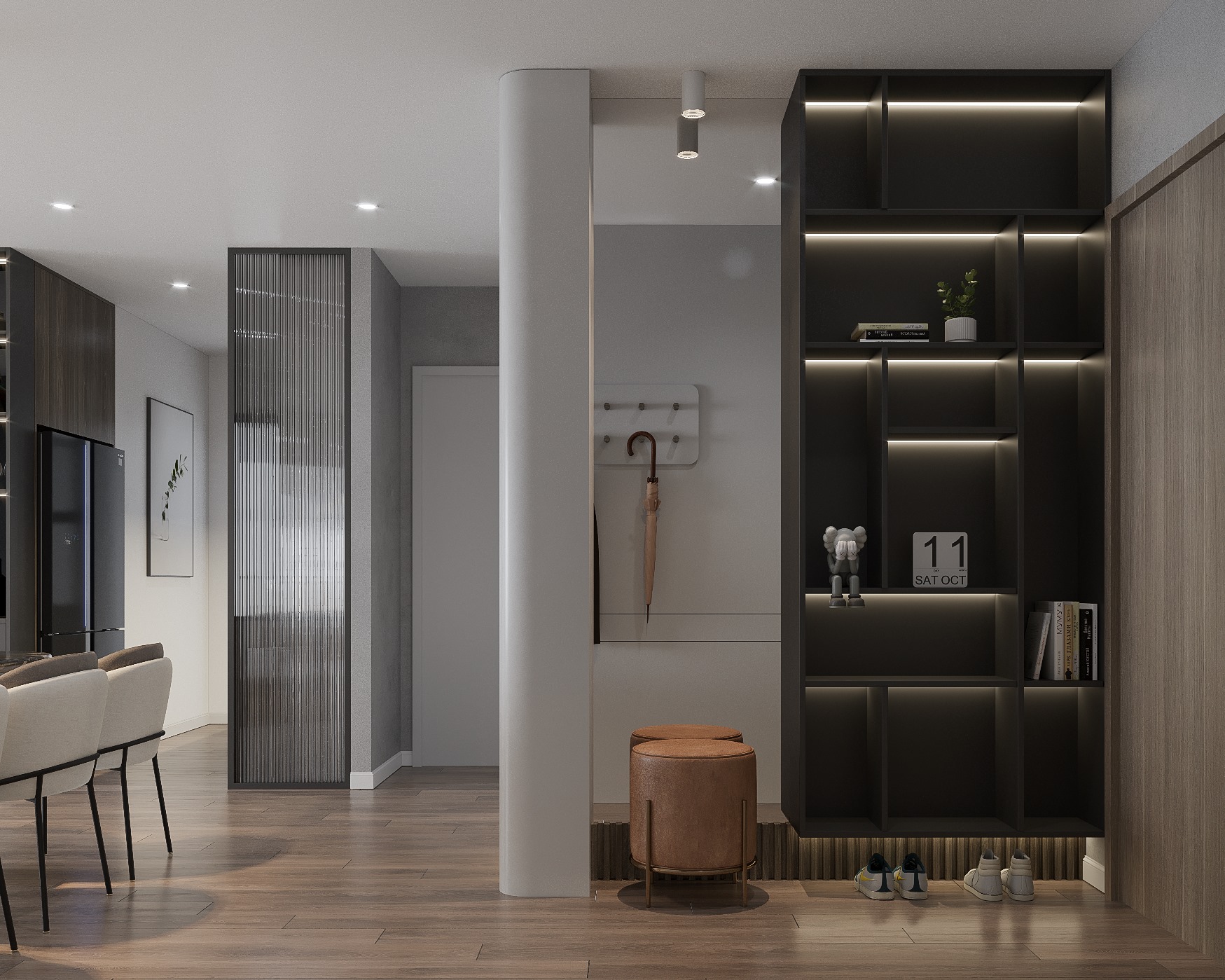 3D Interior Model Kitchen Living room 0255 Scene 3dsmax