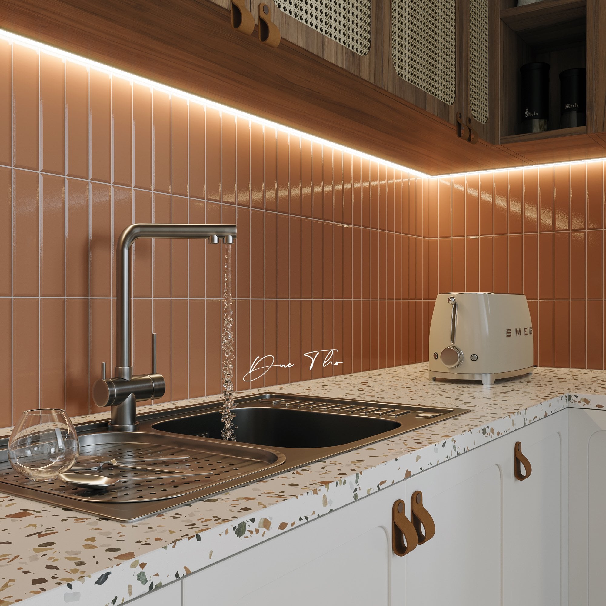 3D Interior Model Kitchen Living room 0258 Scene 3dsmax