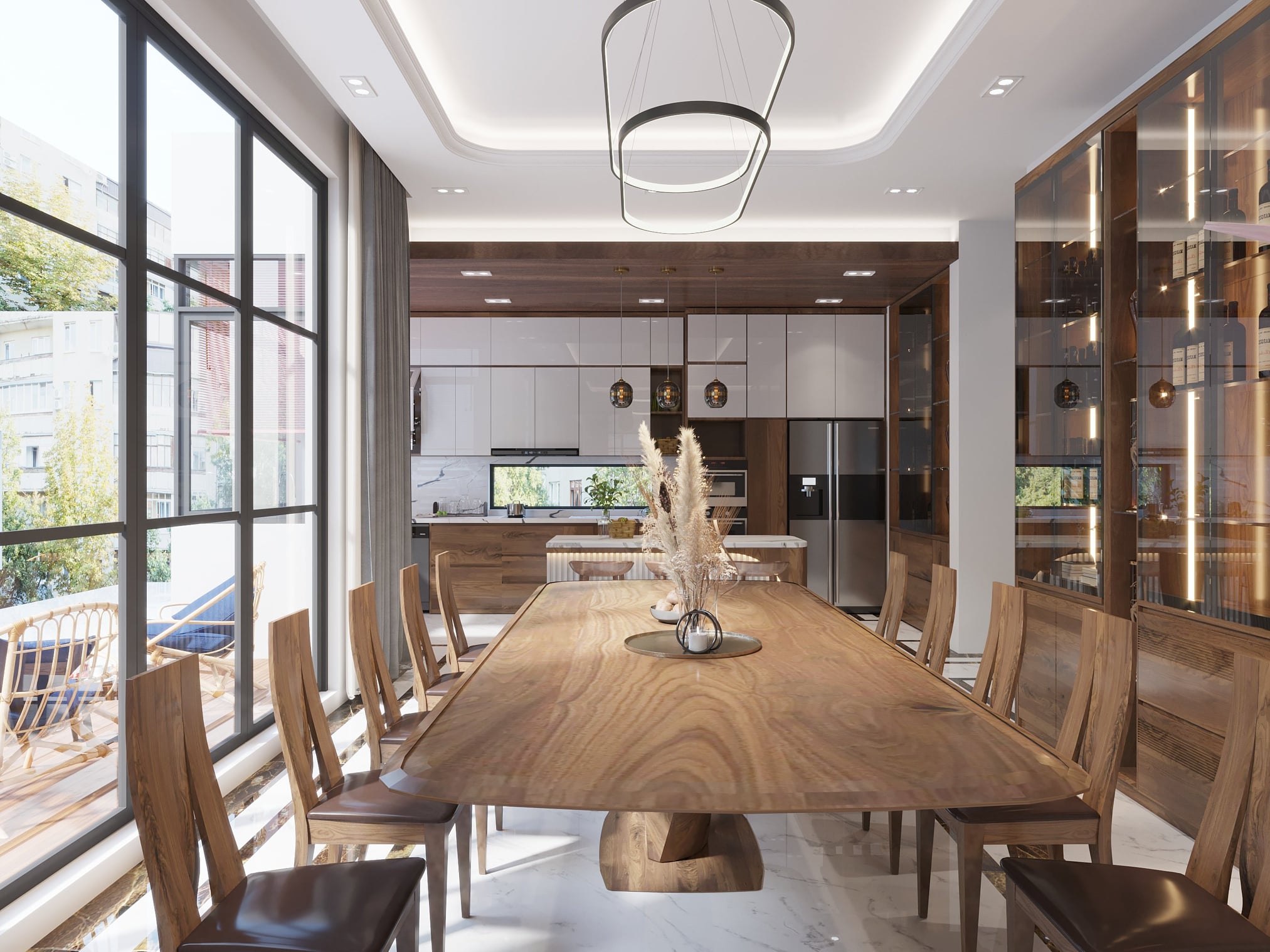 3D Interior Model Kitchen Living room 0259 Scene 3dsmax