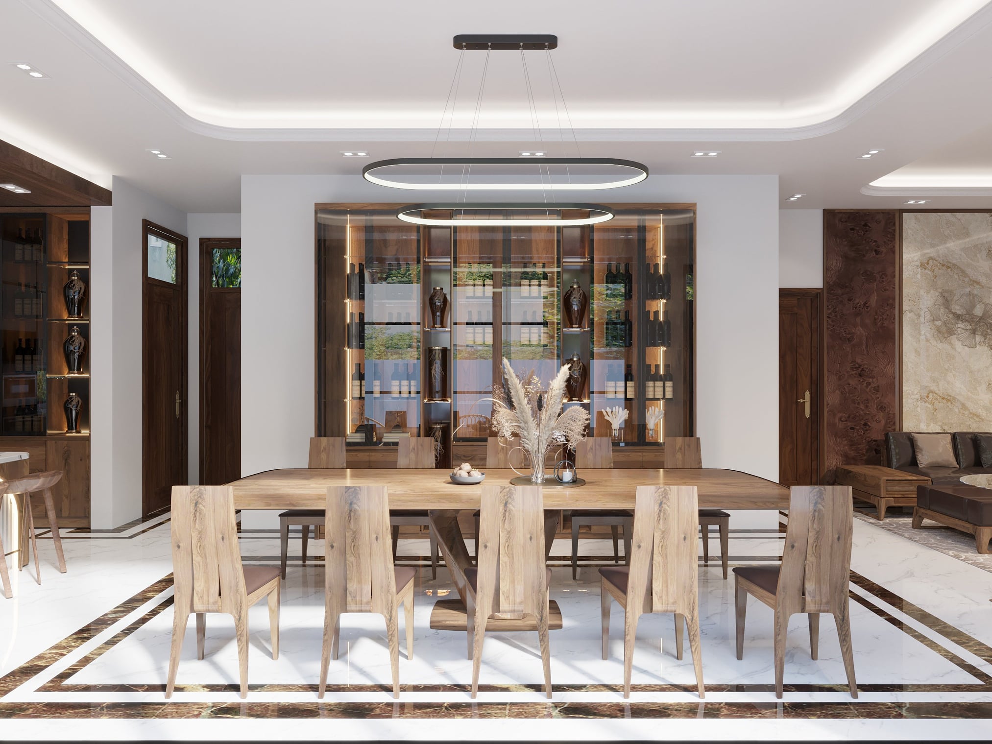 3D Interior Model Kitchen Living room 0259 Scene 3dsmax