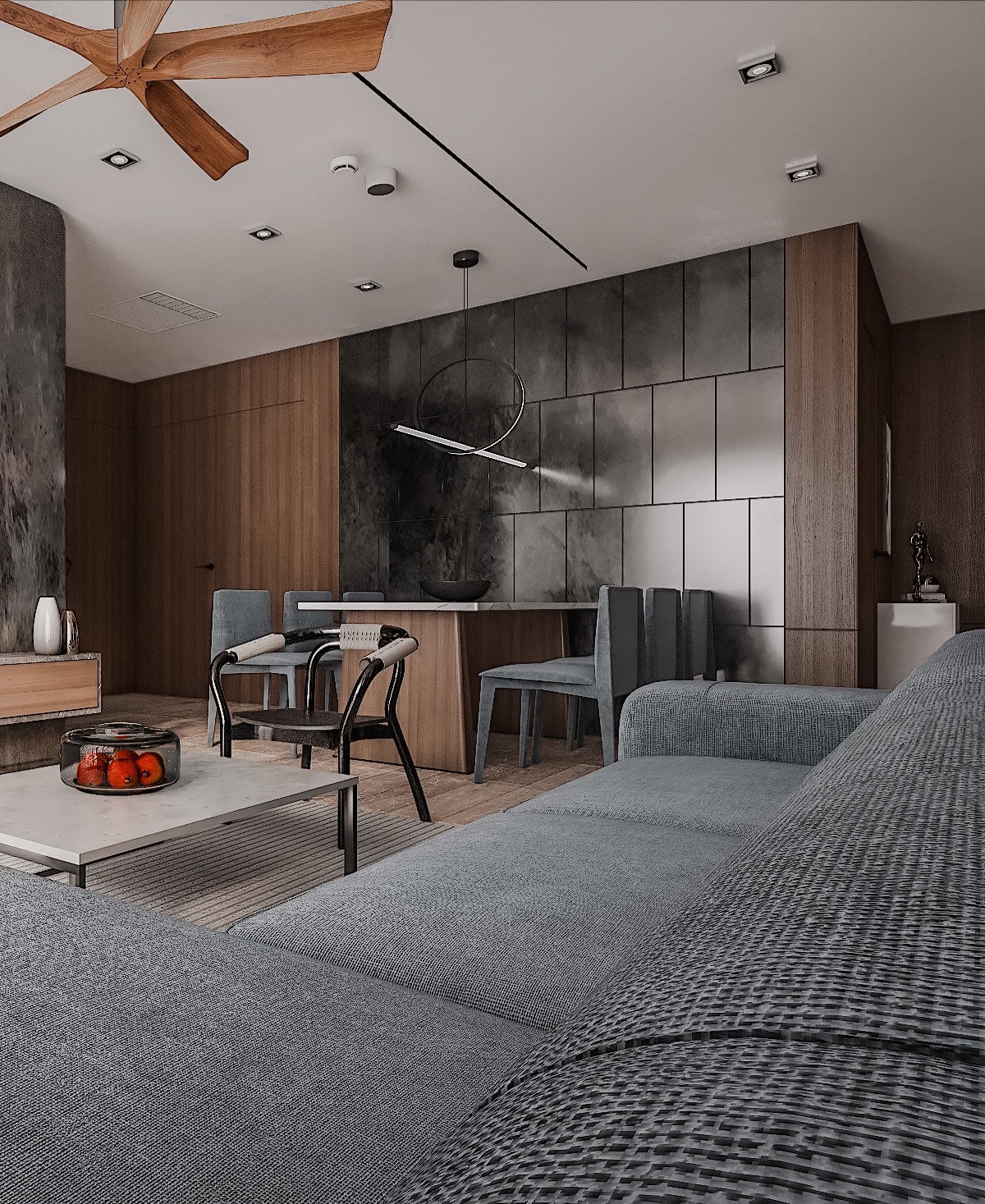 3D Interior Model Kitchen Living room 0261 Scene 3dsmax