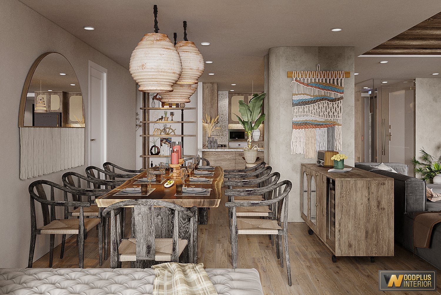 3D Interior Model Kitchen Living room 0263 Scene 3dsmax