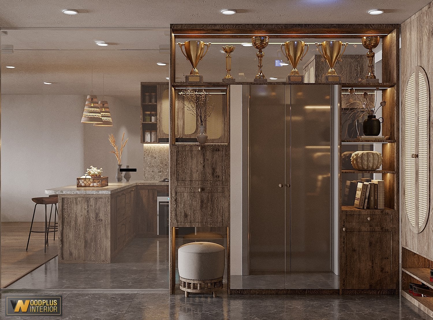 3D Interior Model Kitchen Living room 0263 Scene 3dsmax