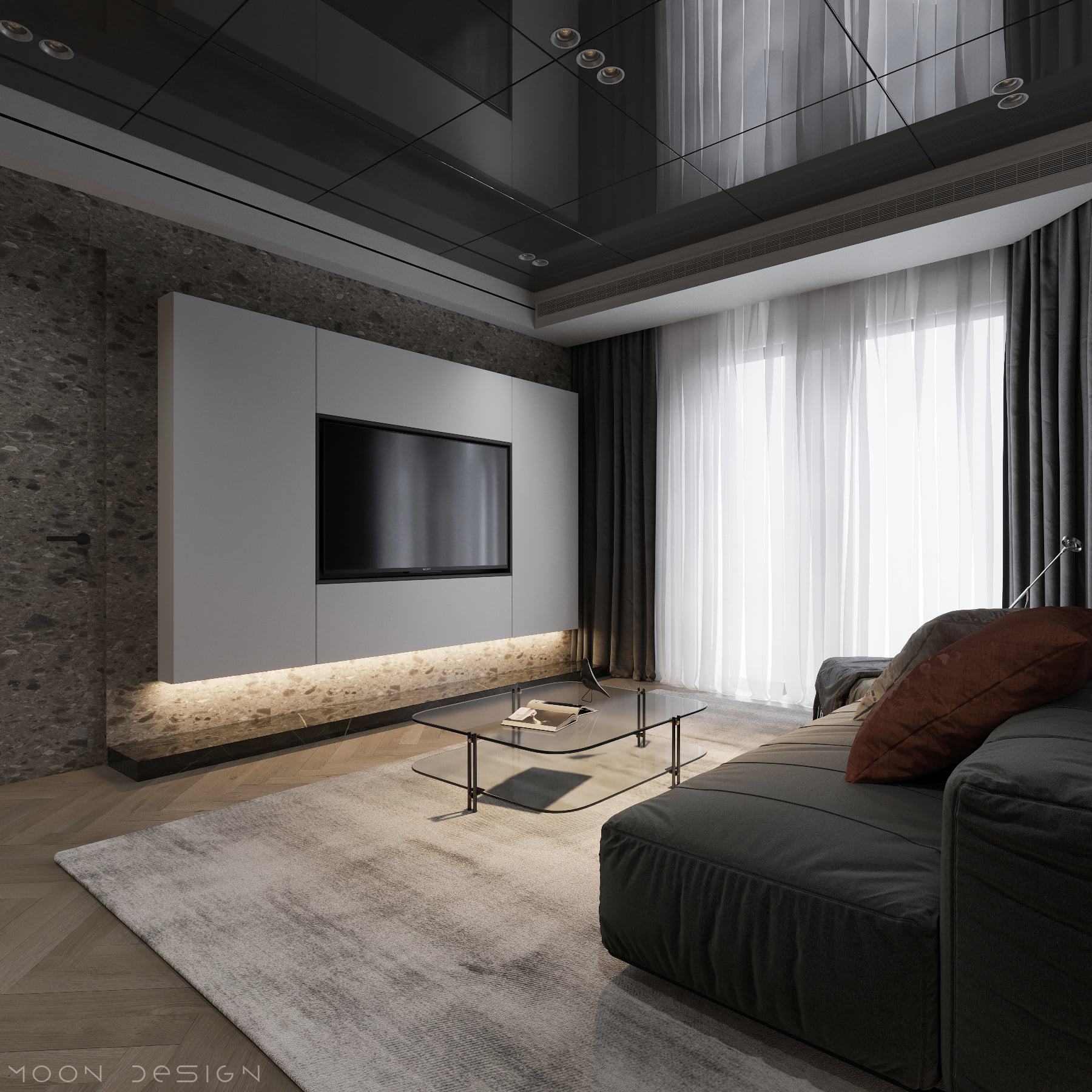 3D Interior Model Kitchen Living room 0264 Scene 3dsmax