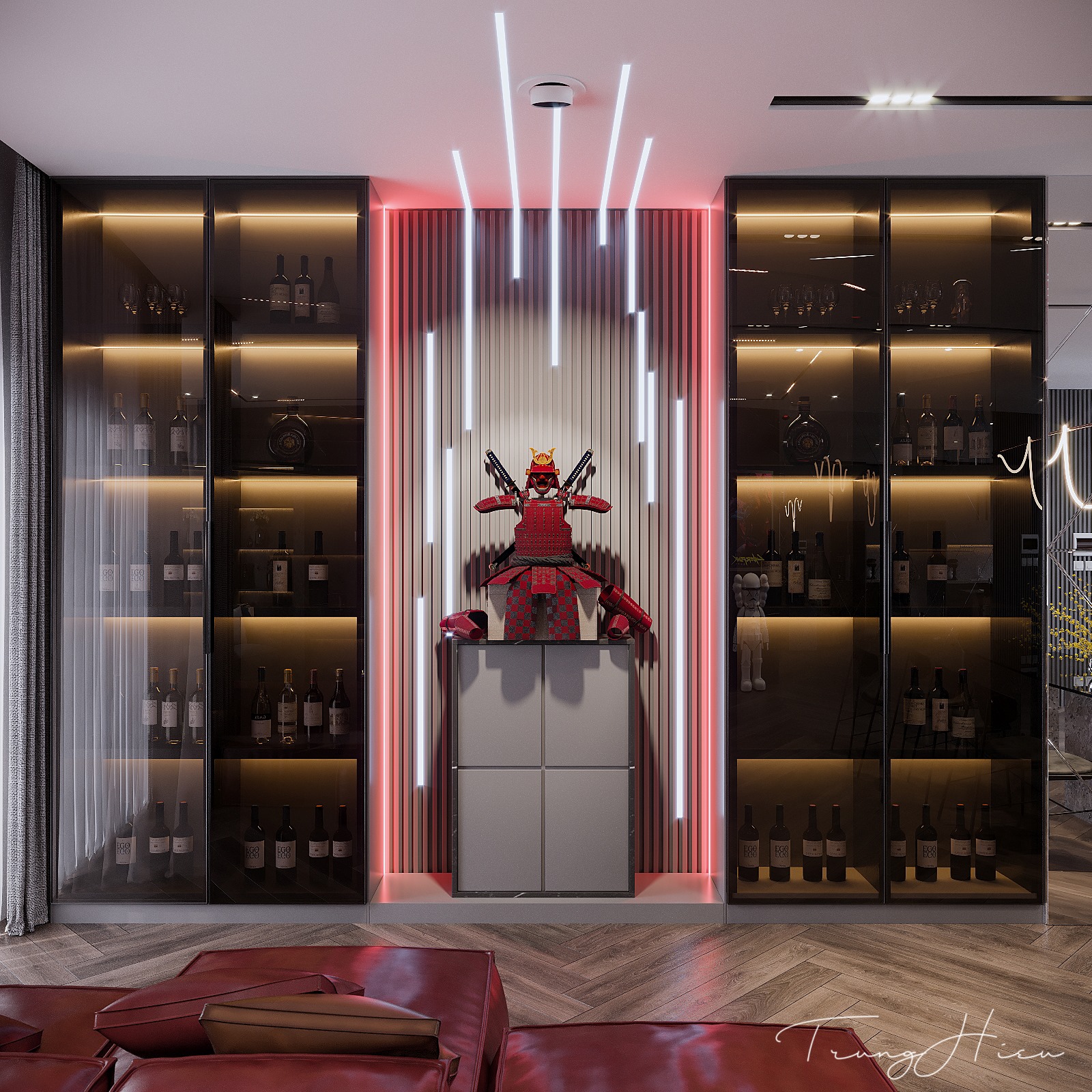 3D Interior Model Kitchen Living room 0266 Scene 3dsmax