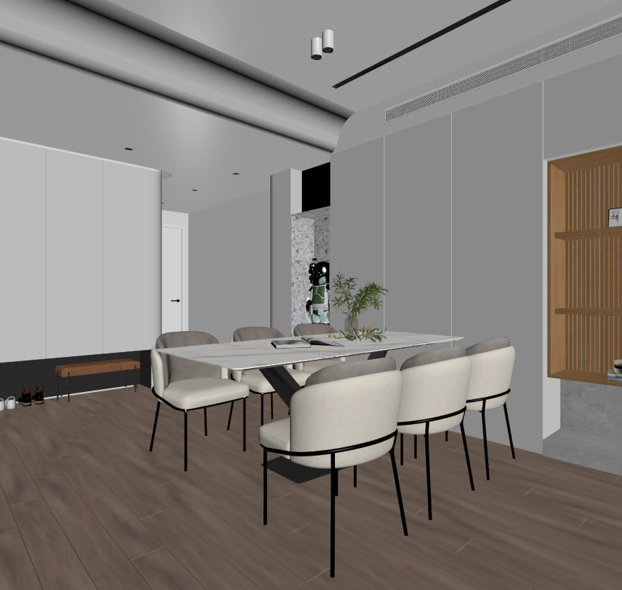 3D Interior Model Kitchen Living room 0267 Scene 3dsmax