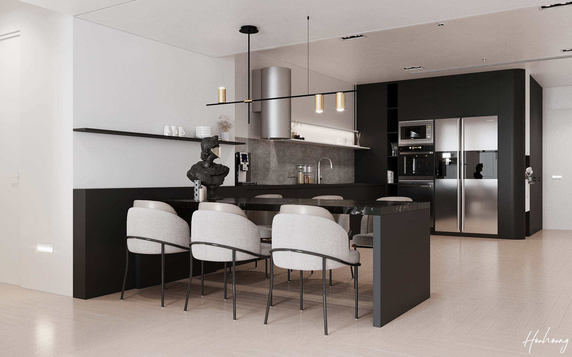 3D Interior Model Kitchen Living room 0269 Scene 3dsmax