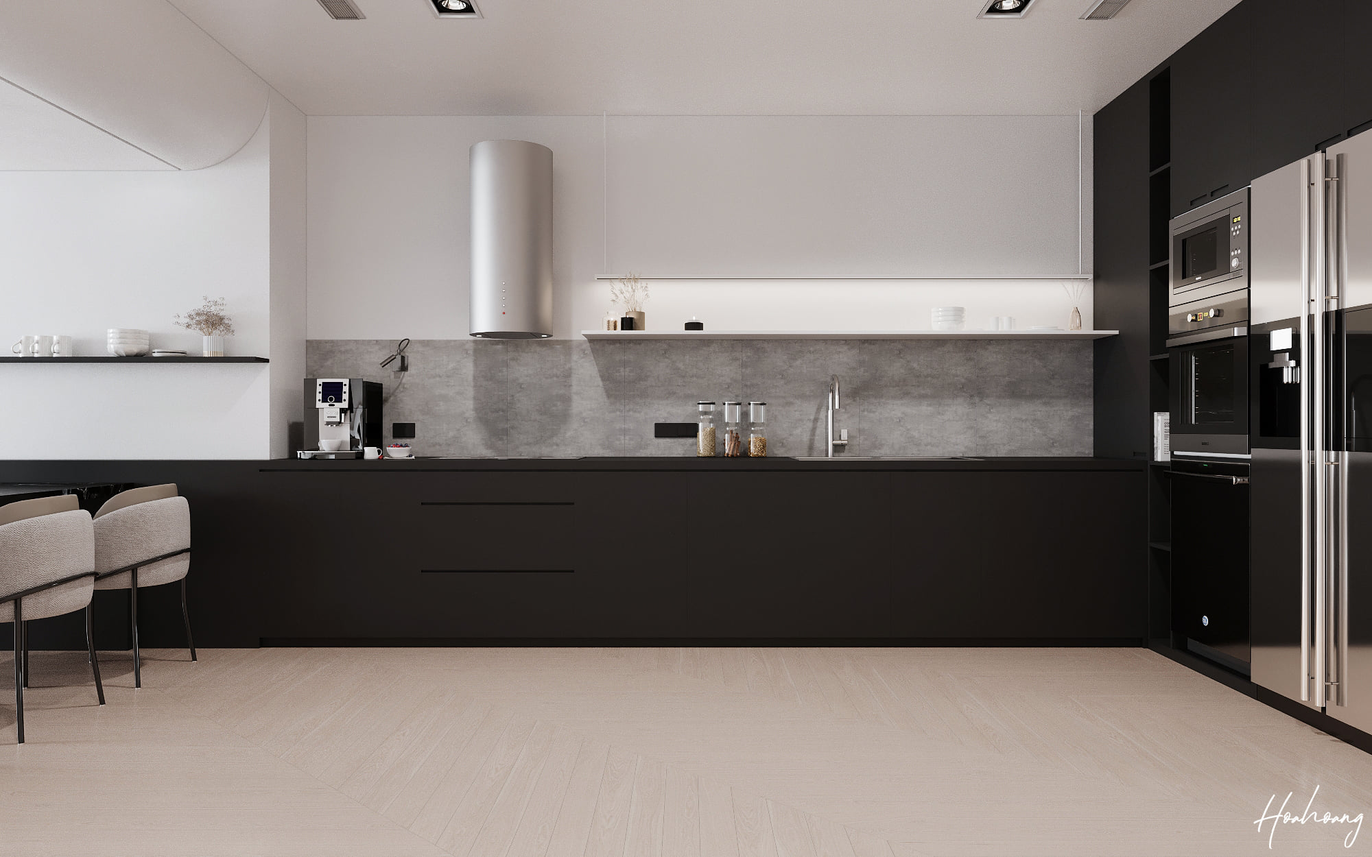 3D Interior Model Kitchen Living room 0269 Scene 3dsmax