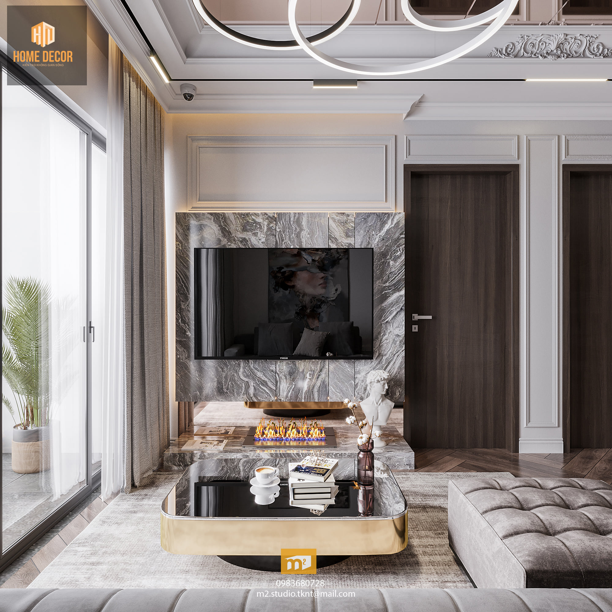 3D Interior Model Kitchen Living room 0274 Scene 3dsmax