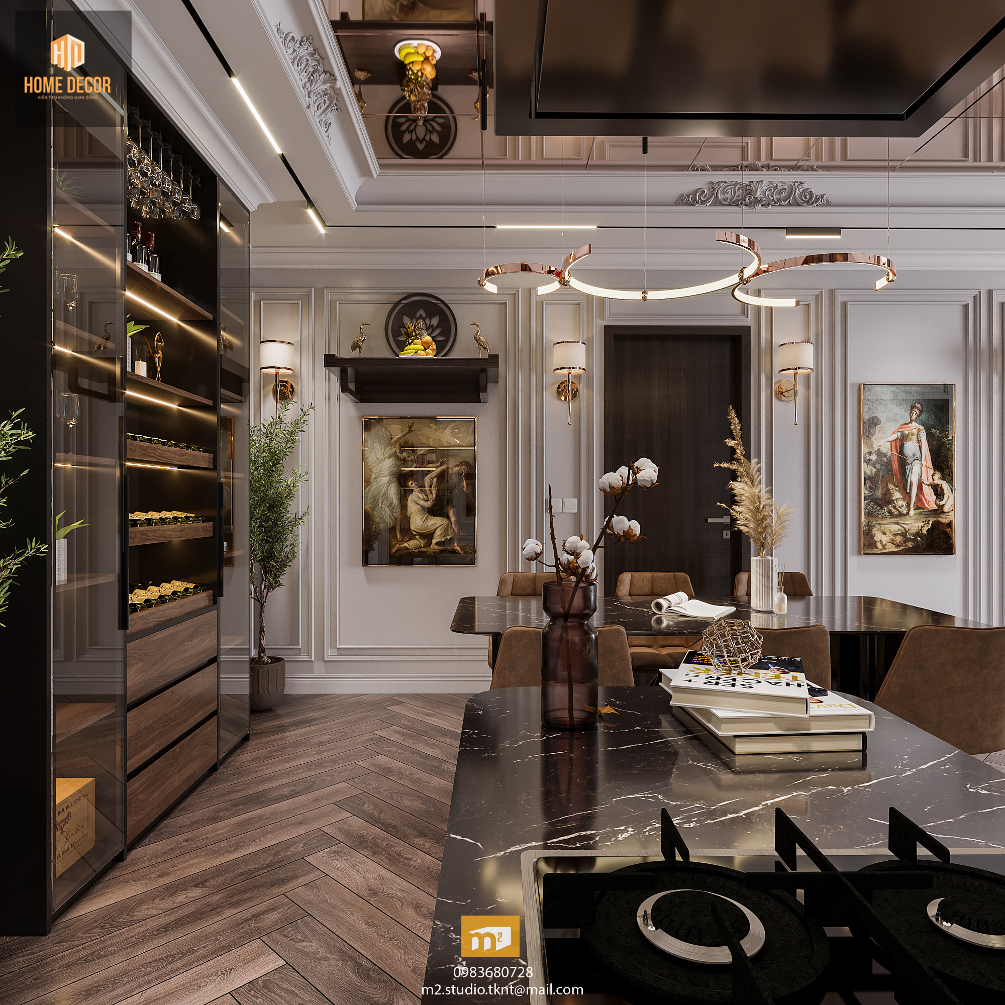 3D Interior Model Kitchen Living room 0274 Scene 3dsmax