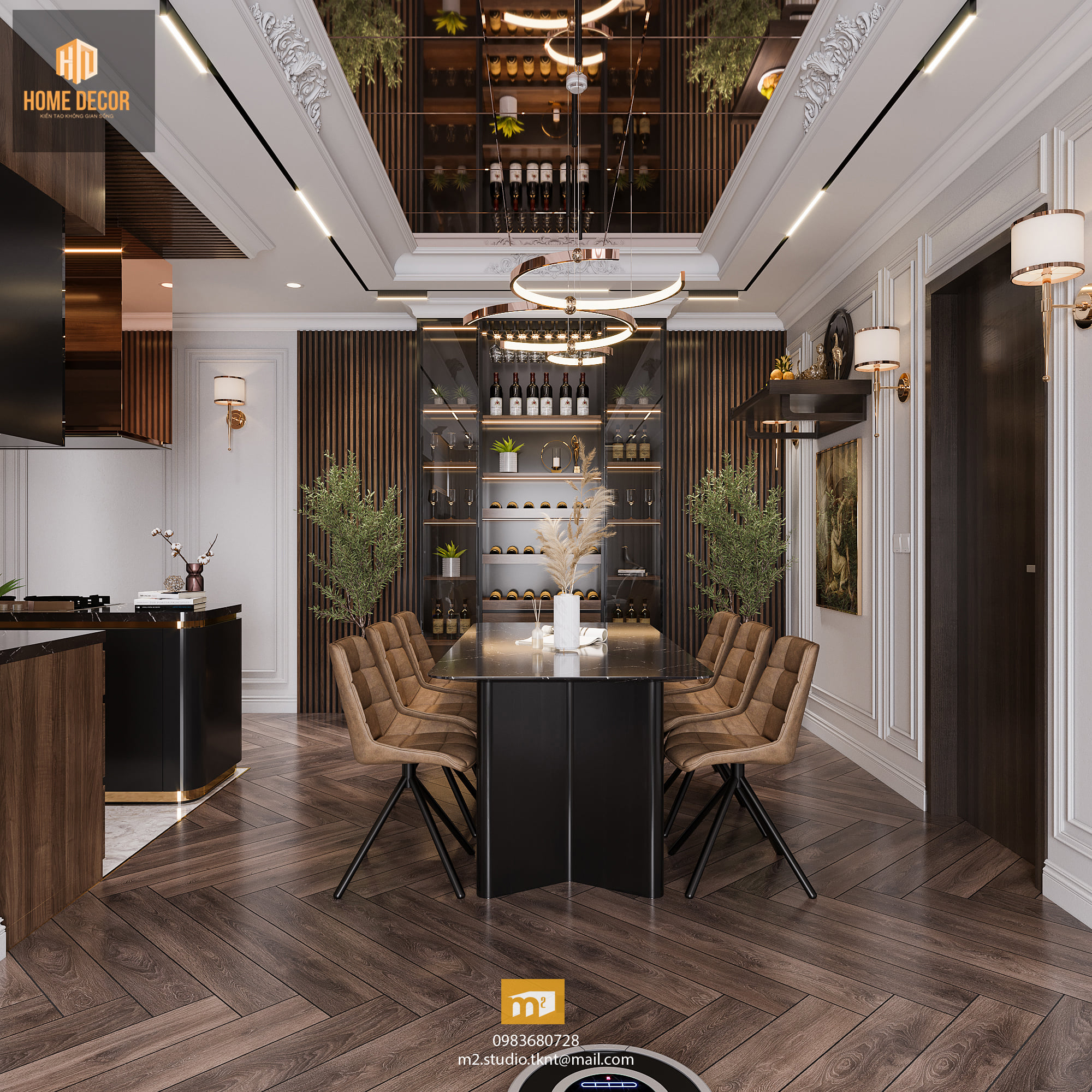 3D Interior Model Kitchen Living room 0274 Scene 3dsmax