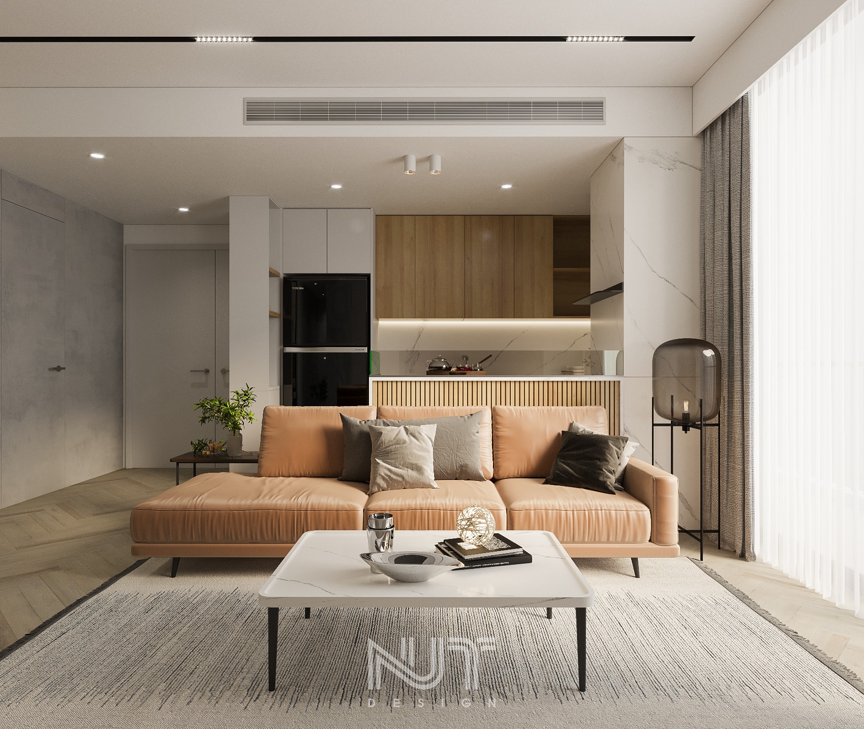 3D Interior Model Kitchen Living room 0275 Scene 3dsmax