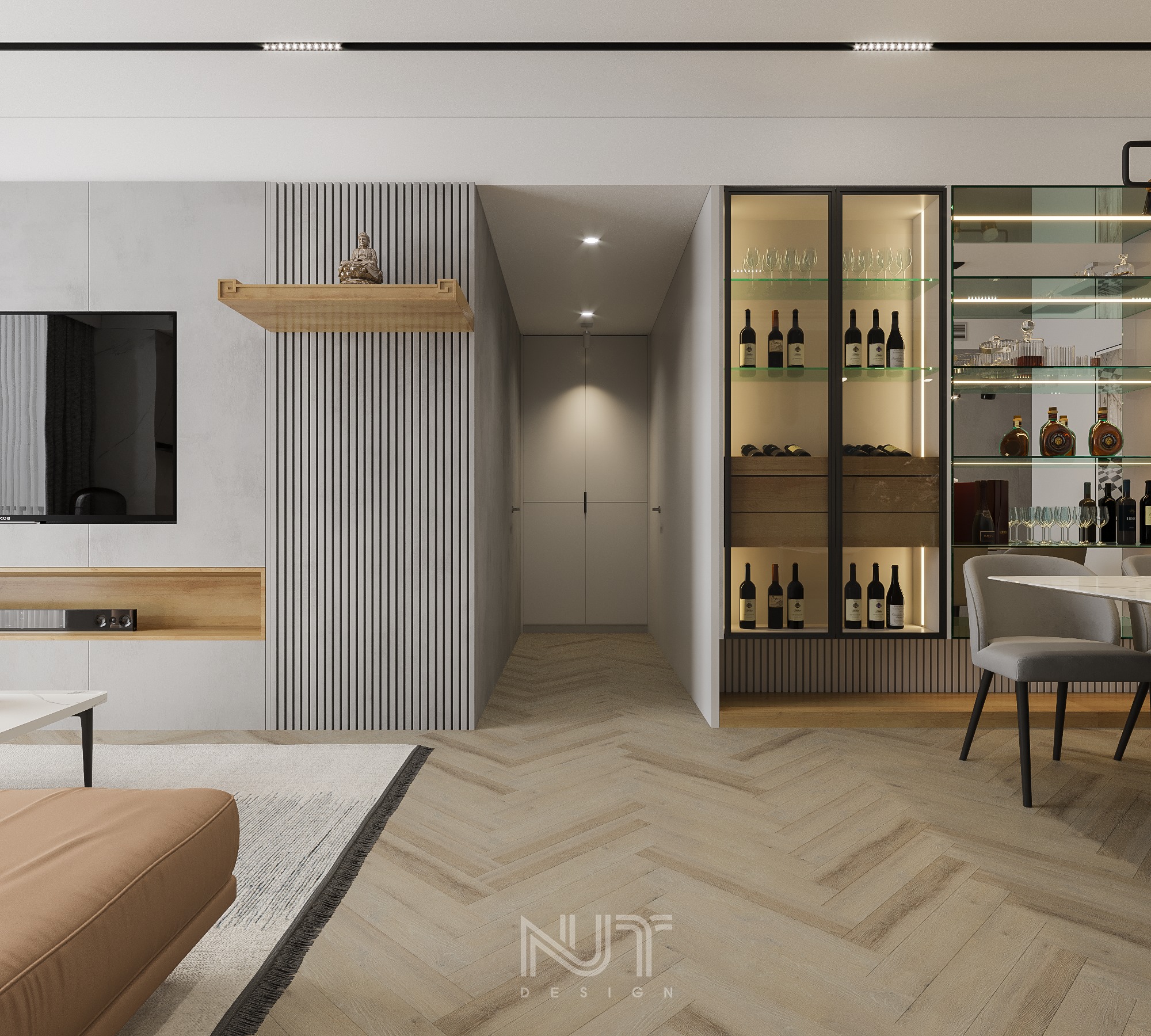 3D Interior Model Kitchen Living room 0275 Scene 3dsmax