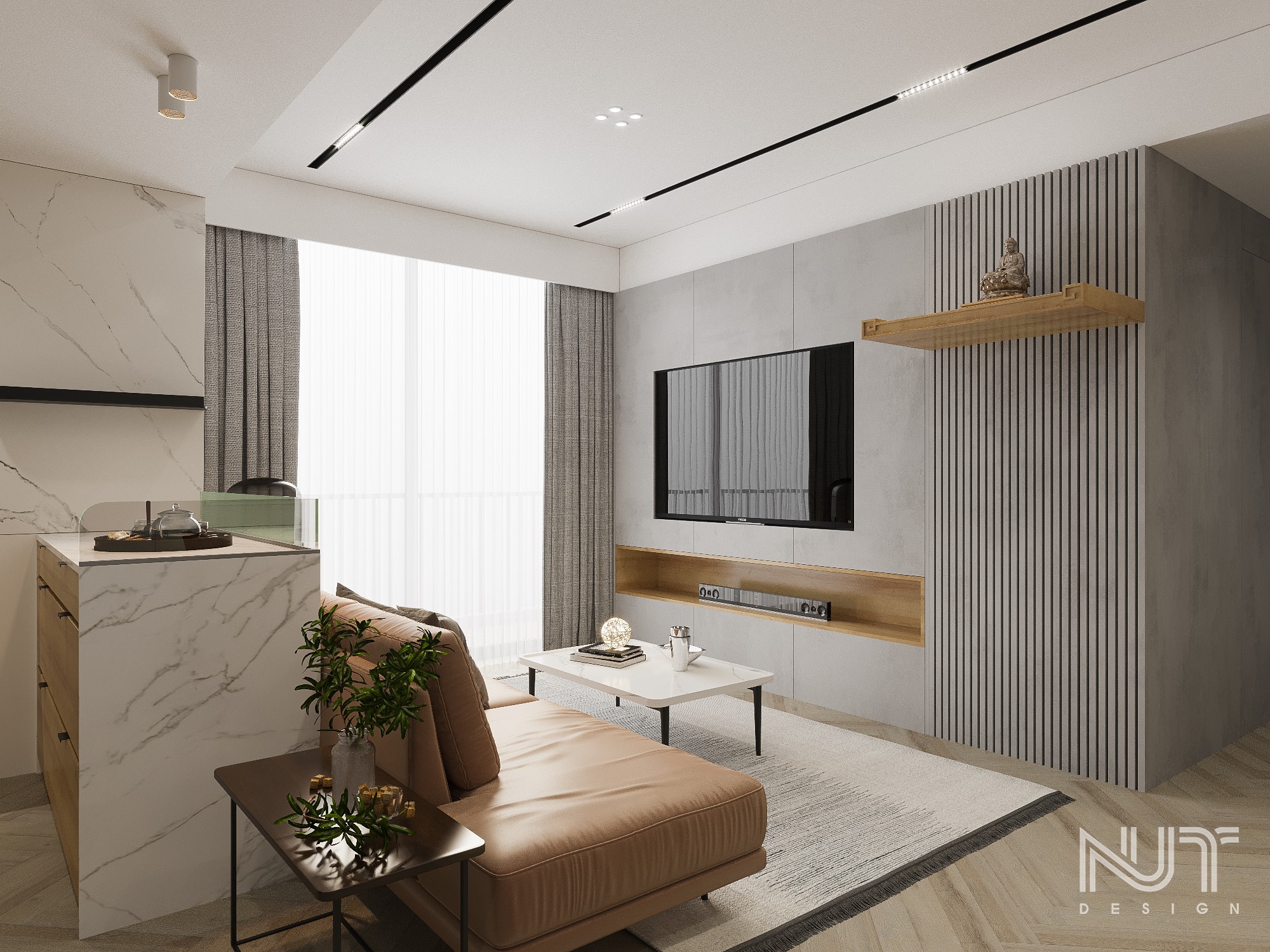 3D Interior Model Kitchen Living room 0275 Scene 3dsmax