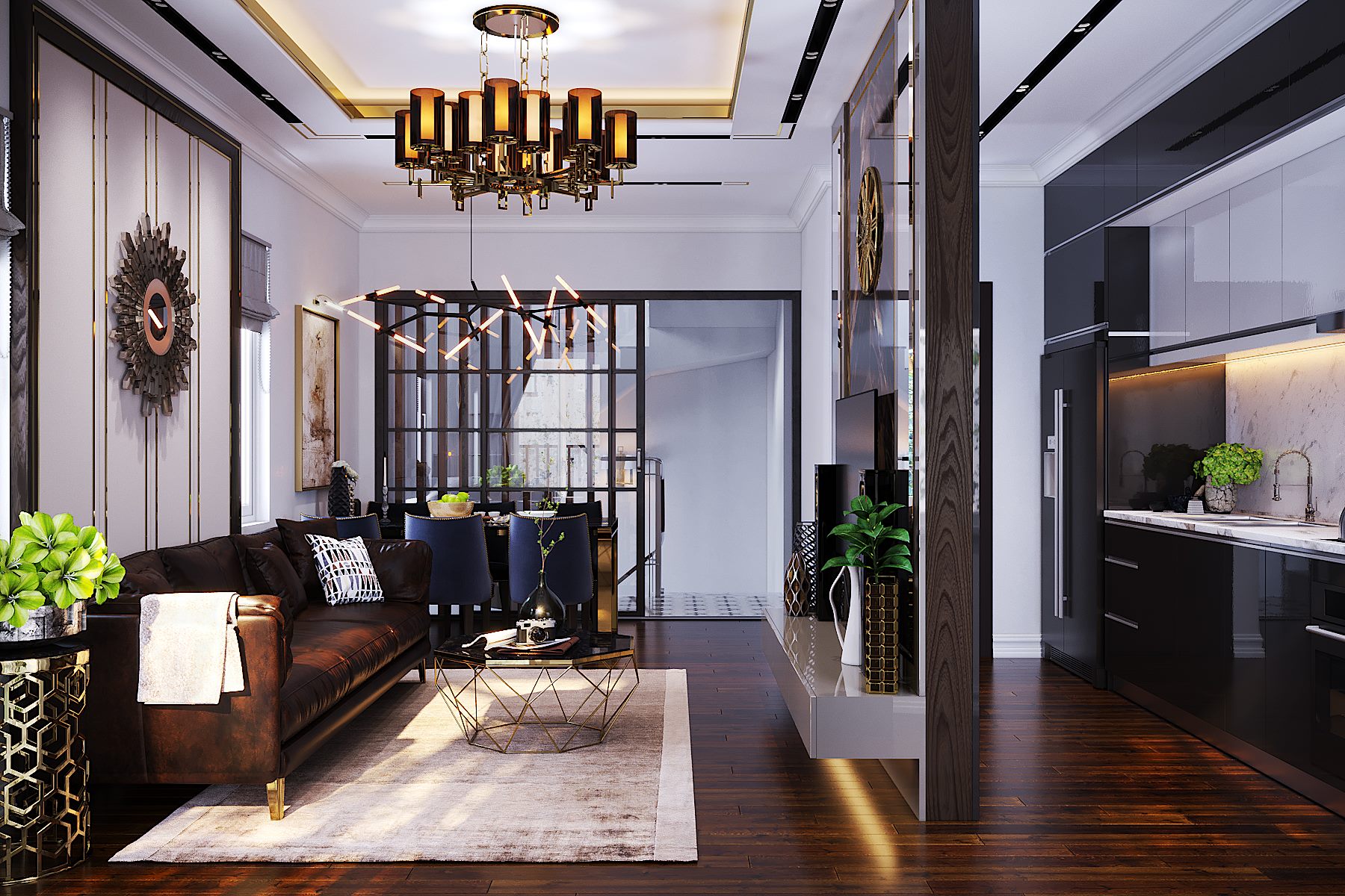 3D Interior Model Kitchen Living room 0277 Scene 3dsmax