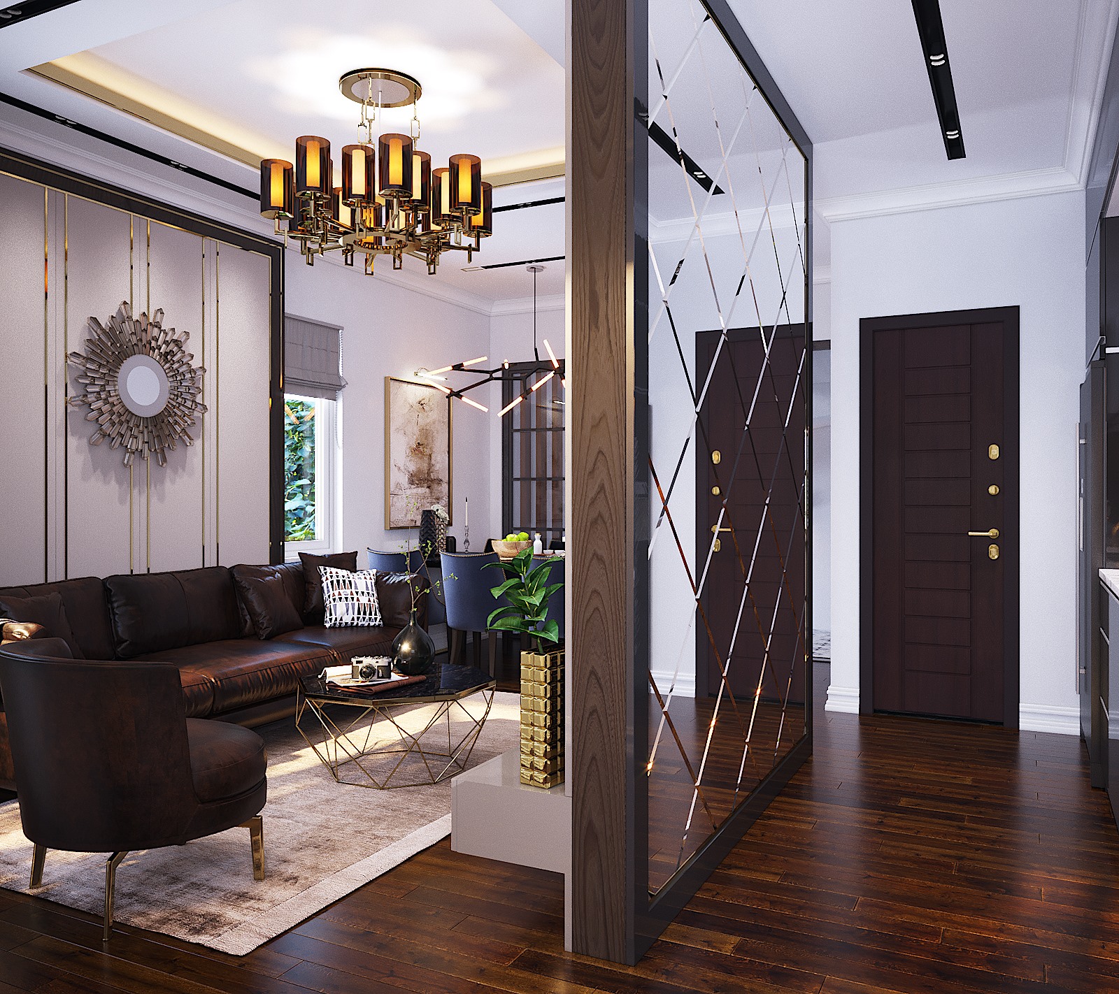 3D Interior Model Kitchen Living room 0277 Scene 3dsmax