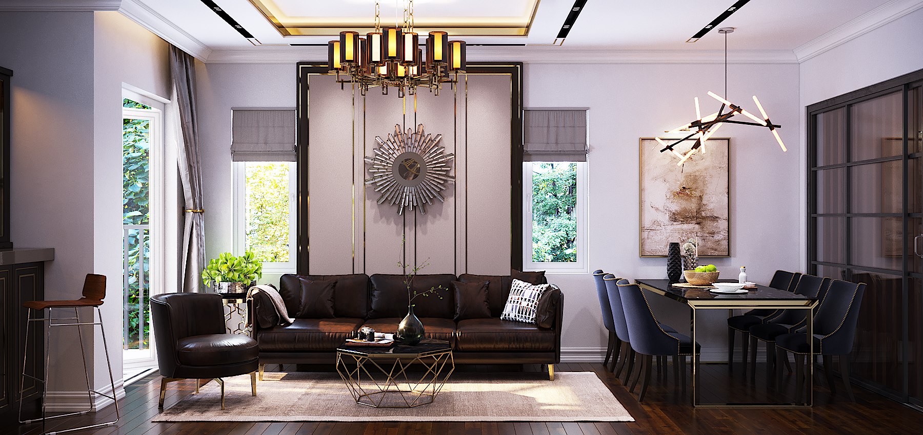 3D Interior Model Kitchen Living room 0277 Scene 3dsmax