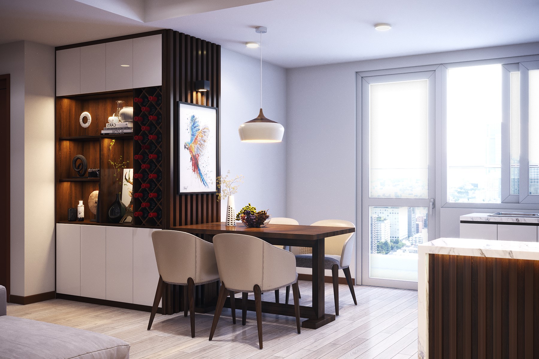 3D Interior Model Kitchen Living room 0279 Scene 3dsmax