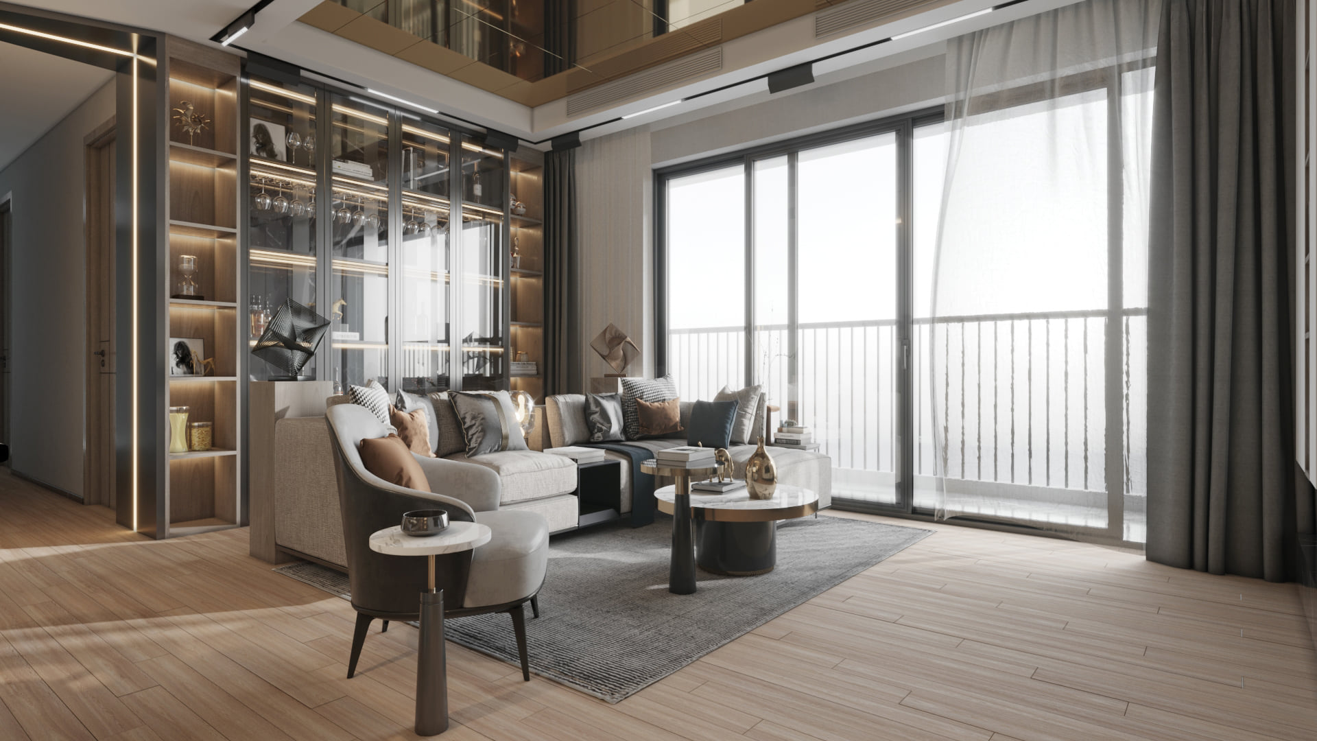 3D Interior Model Kitchen Living room 0281 Scene 3dsmax