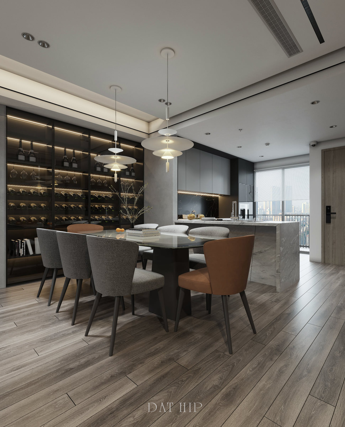 3D Interior Model Kitchen Living room 0282 Scene 3dsmax